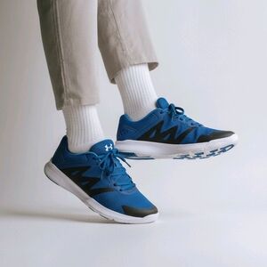 Under Armour Blue and Black Kids Sneakers